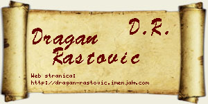 Dragan Rastović vizit kartica